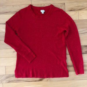 J Crew Factory Red Crewneck Sweater XS